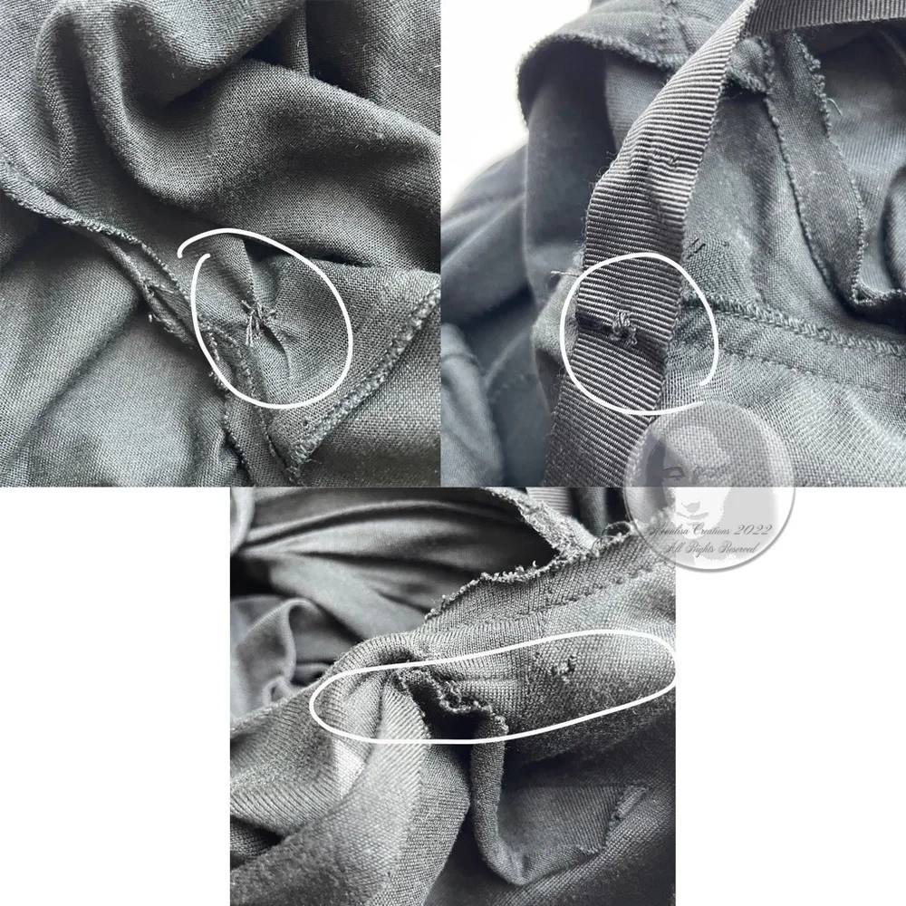 Nina Ricci Dress Mini LBD Little Black Dress Asymmetric Ruffles Size 34 Italy - Picture 9 of 9